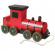 Jucarie de tras locomotiva cu aburi orange tree toys