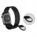 Curea magnetica compatibila apple watch, metalica, reglabila negru 38/40 mm