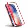Husa protectie iphone xs max magnetica, din sticla securizata, 360 grade, gonga® rosu