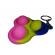 Set jucarii antistres, pop it, breloc, silicon, 8 cm, tricolor