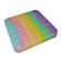 Jucarie antistres, pop it, silicon, patrat, 12 cm, multicolor