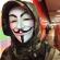 Masca pentru copii ideallstore®, anonymous vendetta, plastic, alba