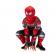 Set costum iron spiderman ideallstore®, new era, rosu, 5-7 ani, manusa cu discuri si masca led