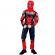 Set costum iron spiderman ideallstore®, new era, rosu, 7-9 ani, manusa cu ventuze si masca led