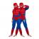 Set costum ultimate spiderman ideallstore® pentru copii, 100% poliester, 110-120 cm, manusa ventuze, discuri si masca led