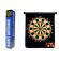 Tabla magnetica de darts, 47 cm, textil, neagra