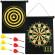 Tabla magnetica de darts, 47 cm, textil, neagra