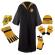 Set roba si accesorii harry potter ideallstore®, hufflepuff house, 6 piese, 6-9 ani, galben