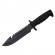 Cutit de vanatoare ideallstore®, military assault, 29 cm, negru, teaca inclusa