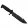 Cutit de vanatoare ideallstore®, military assault, 29 cm, negru, teaca inclusa