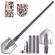 Lopata multifunctionala ideallstore®, outdoor master, 8 in 1, otel inoxidabil, 76 cm, negru