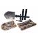 Lopata multifunctionala ideallstore®, outdoor master, 8 in 1, otel inoxidabil, 76 cm, negru