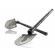 Lopata multifunctionala ideallstore®, outdoor master, 8 in 1, otel inoxidabil, 76 cm, negru