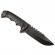 Cutit de vanatoare ideallstore®, safari mix, 23 cm, negru, teaca inclusa