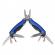 Mini cleste multifunctional ideallstore®, survival instict, otel inoxidabil, 9 functii, 14 cm, albastru, husa inclusa