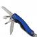 Mini cleste multifunctional ideallstore®, survival instict, otel inoxidabil, 9 functii, 14 cm, albastru, husa inclusa