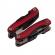 Mini cleste multifunctional ideallstore®, survival instict, otel inoxidabil, 9 functii, 14 cm, rosu, husa inclusa