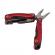 Mini cleste multifunctional ideallstore®, survival instict, otel inoxidabil, 9 functii, 14 cm, rosu, husa inclusa