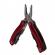 Mini cleste multifunctional ideallstore®, survival instict, otel inoxidabil, 9 functii, 14 cm, rosu, husa inclusa