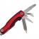 Mini cleste multifunctional ideallstore®, survival instict, otel inoxidabil, 9 functii, 14 cm, rosu, husa inclusa