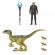 Jurassic world dominion set 2 figurine dr. ian malcolm si velociraptor