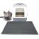 Covor pentru colectarea granulelor de nisip pentru pisici AEXYA Gri 50 x 40 cm