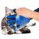 Manusa-perie de ingrijire caini pisici si alte animale de companie pentru mana dreapta Aexya Albastru cu negru