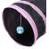 Tunel de joaca pentru pisici catei si iepurasi Aexya negru cu roz 78 cm lungime 24 cm inaltime