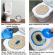 Adaptor de toaleta pentru pisici Aexya albastru cu alb