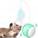Jucarie interactiva pentru pisici cu incarcare USB rotatie 360 grade Aexya alb cu verde