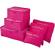 Organizator de bagaje set de 6 gentute Aexya Magenta