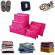 Organizator de bagaje set de 6 gentute Aexya Magenta