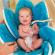 Perna pentru cada pentru bebelusi forma de floare Aexya albastru