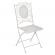Set 2 scaune pliabile si masa fier forjat gri garden Ø 70 cm x 75 h