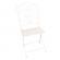 Set 2 scaune pliabile si masa din otel alb Ø 60 cm x 70 h