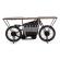 Consola tip bar model motocicleta din fier negru si lemn natur 183 cm x 43 cm x 89 h
