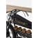 Consola tip bar model motocicleta din fier negru si lemn natur 183 cm x 43 cm x 89 h