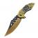 Briceag de vanatoare ideallstore®, past shaman, otel inoxidabil, 21 cm, galben