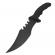 Cutit de vanatoare ideallstore®, comando blade, 28.5 cm, otel inoxidabil, negru, teaca inclusa