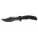 Cutit de vanatoare ideallstore®, comando blade, 28.5 cm, otel inoxidabil, negru, teaca inclusa