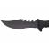 Cutit de vanatoare ideallstore®, comando blade, 28.5 cm, otel inoxidabil, negru, teaca inclusa