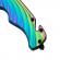 Briceag de vanatoare ideallstore®, rainbow madness, otel inoxidabil, 21.5 cm, multicolor