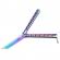 Briceag fluture de antrenament ideallstore®, rainbow siege, otel inoxidabil, 22.5 cm, multicolor