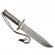Cutit de vanatoare ideallstore®, survival pursuit, 35 cm, otel inoxidabil, argintiu, teaca inclusa