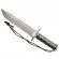 Cutit de vanatoare ideallstore®, survival pursuit, 35 cm, otel inoxidabil, argintiu, teaca inclusa