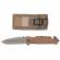 Briceag de vanatoare ideallstore®, general assault, otel inoxidabil, 21.5 cm, bej, teaca inclusa