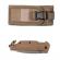 Briceag de vanatoare ideallstore®, general assault, otel inoxidabil, 21.5 cm, bej, teaca inclusa