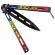 Briceag fluture de antrenament ideallstore®, romanian spirit, otel inoxidabil, 22.5 cm, multicolor