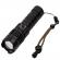 Lanterna de supravietuire ideallstore®, gefahrenhelfer, metalica, led, usb, zoom, negru