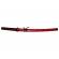 Set sabii katane decorative ideallstore®, panoplie, ninja warrior, rosu, metal, 83 cm, teaca inclusa